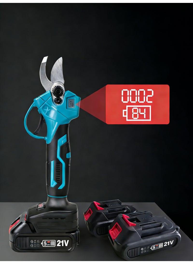 Hicomony 21V Electric Pruning Shears, Pruning shears for gardening,Cutter Gardening Scissors, With 2Pcs 2.0Ah Battery,1 Charger Included & Blades Set,1.2 Inch(30MM) - Image 2